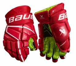 Bauer Vapor 3X Junior Hockey Gloves -Bauer 3X JR FRONT RED1